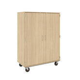 67" Tall Assembled Mobile 4 Shelves Storage Cabinet with 12 Trays - 80599 F67 - Steven's I.D.SYSTEMS®